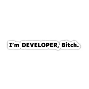 I'm Developer Laptop phone coding stickers - Coolcage