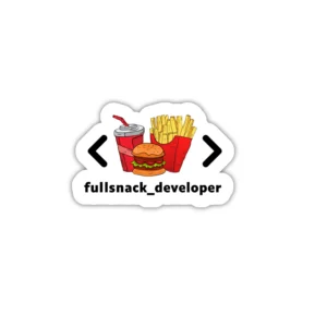 Fullsnack Developer Laptop phone coding stickers - Coolcage