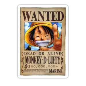Wanted D Luffy Laptop phone stickers - Coolcage