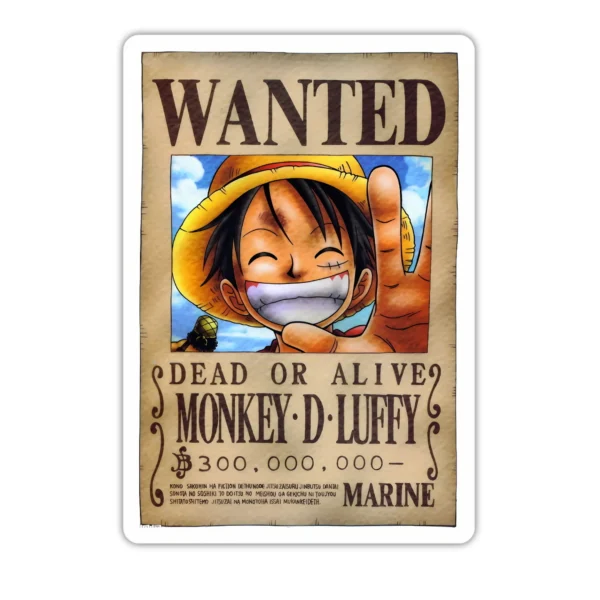 Coolcage laptop, phone Stickers (44) Wanted D Luffy Laptop phone stickers - Coolcage