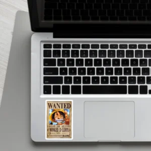 Wanted D Luffy Laptop phone stickers - Coolcage
