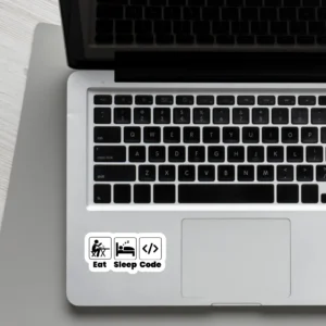 Eat, Sleep, Code Laptop phone coding stickers - Coolcage
