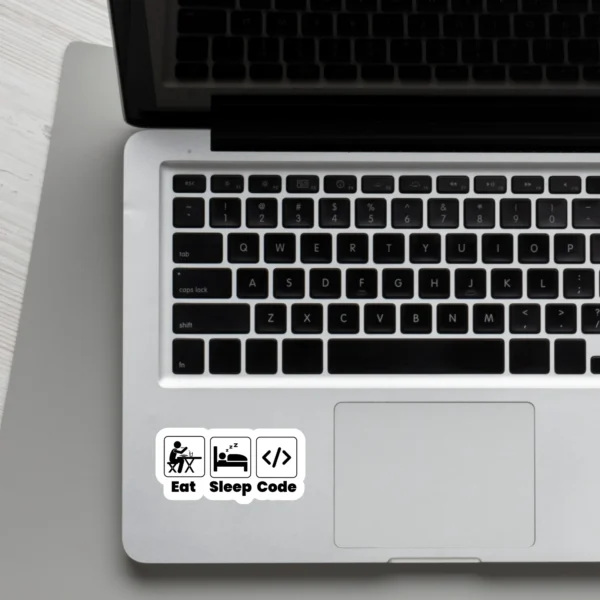 Coolcage laptop phone stickers (27) Eat, Sleep, Code Laptop phone coding stickers - Coolcage