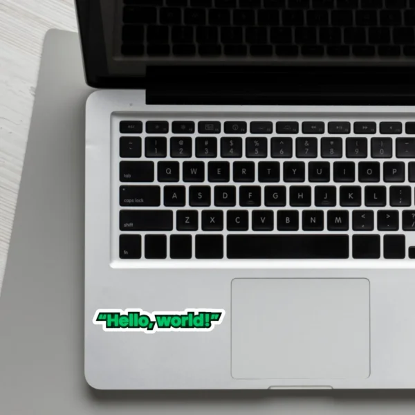 Coolcage laptop phone stickers (28) Hello World Laptop phone coding stickers - Coolcage