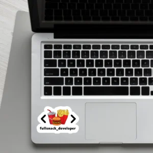 Fullsnack Developer Laptop phone coding stickers - Coolcage